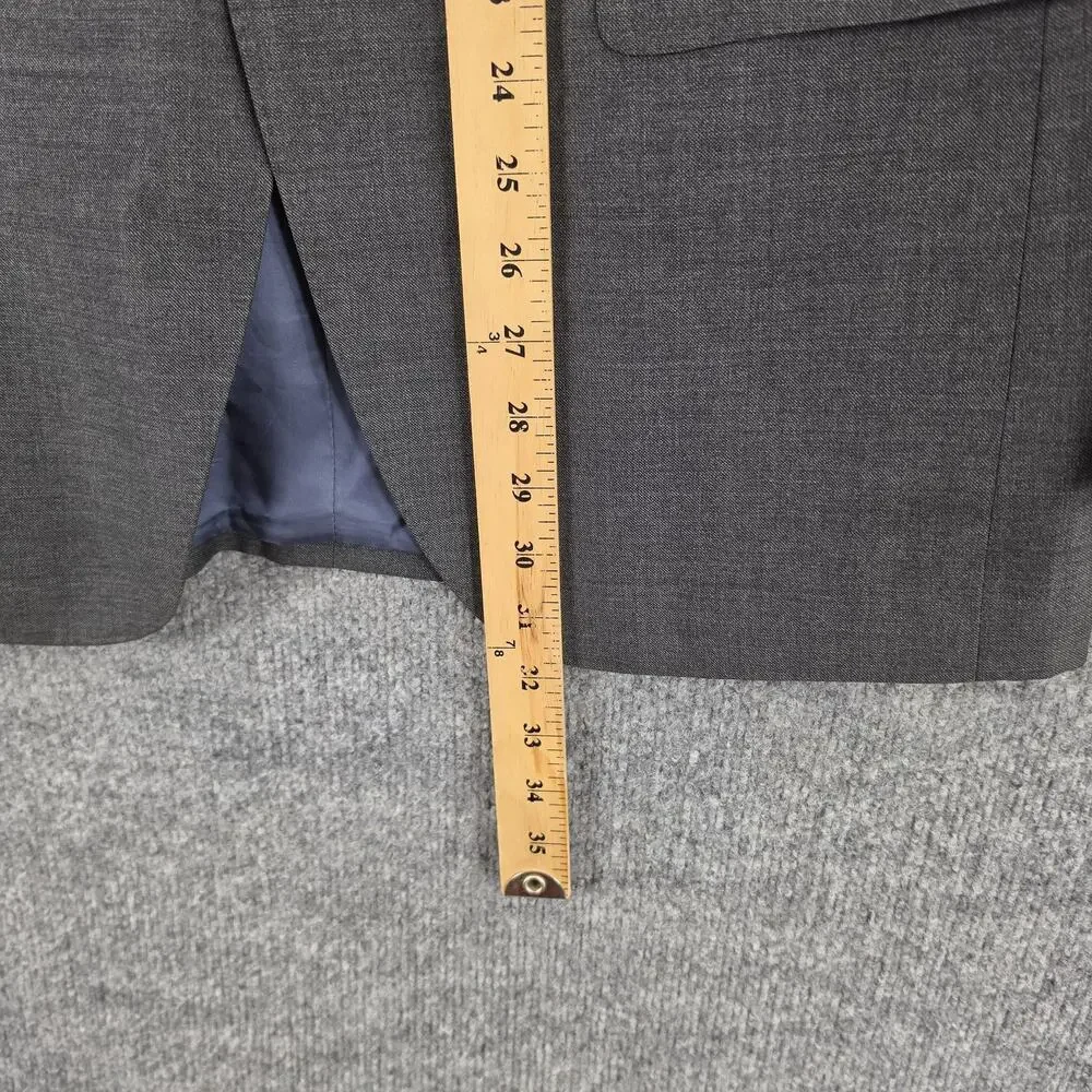 Suitsupply Blazer Men 34L Napoli Gray Wool Vitale Barberis Canonico Sport Coat